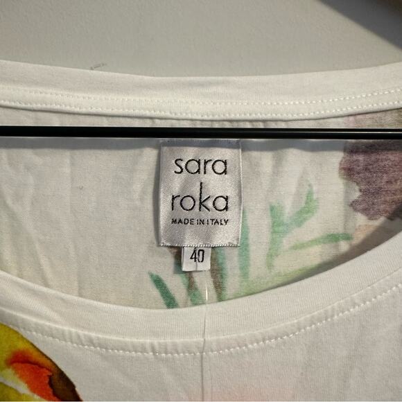 NWT Sara Roka White Cotton Bird Tropical Mini Dress 4 - Picture 11 of 12